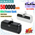 ROMOSS 500000mAh Capsule Power Bank Portable Large Capacity Super Fast Charging Mini External Battery for iPhone Huawei Samsung