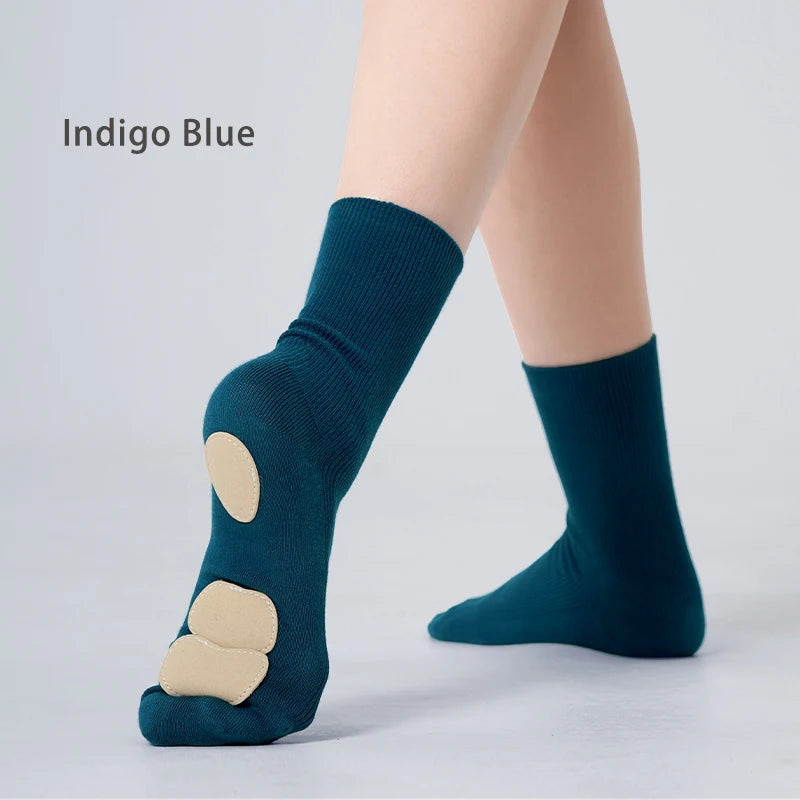 Unisex Kids & Adults Crew Length Non Slip Grip Dance Socks Girls Breathable Socks for Ballet Modern Yoga Dance Training