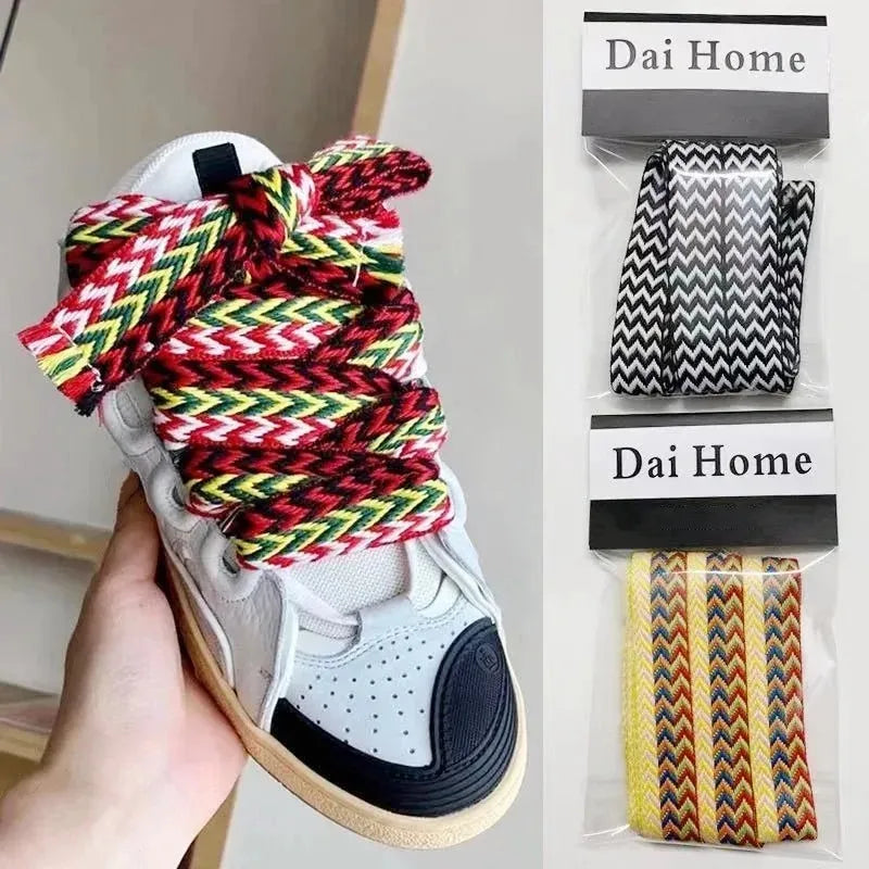 New Flat Shoelaces for Sneakers AF1 Shoe laces Width 1.5cm/2cm/3cm Shoelace luxury brand Laces Shoes 120/140/160cm Strings
