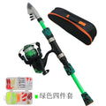 2m Kids Portable Telescopic Fishing Rod Reel Combo Kit With Simulated Soft Lures Storage Bag For Beginner Freshwater Saltwater
