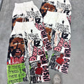 American Cartoon Graffiti Sweatpants Y2K Pants Mens Gothic Hip Hop Cartoon Retro Baggy Elastic Waist Jogging Casual Trousers