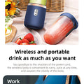 HOMEFISH New Student Home Use Multi-Function Juice Maker Portable Rechargeable Small Juice Cup