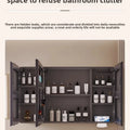 Minimalist Modern Arc-shaped Smart Bathroom Mirror Cabinets Home Furniture Wall-mounted Bathroom Mirror Cabinet with Lighting b