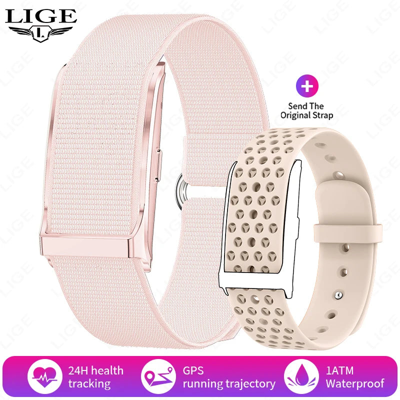 LIGE No Screen Smart Watch Men's Sports Outdoors Fitness Heart Rate Monitor 1ATM Waterproof New Smartwatch For Andrio IOS 2025