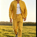 Men's Cotton Linen Summer Suit Lightweight Breathable | SAMAG