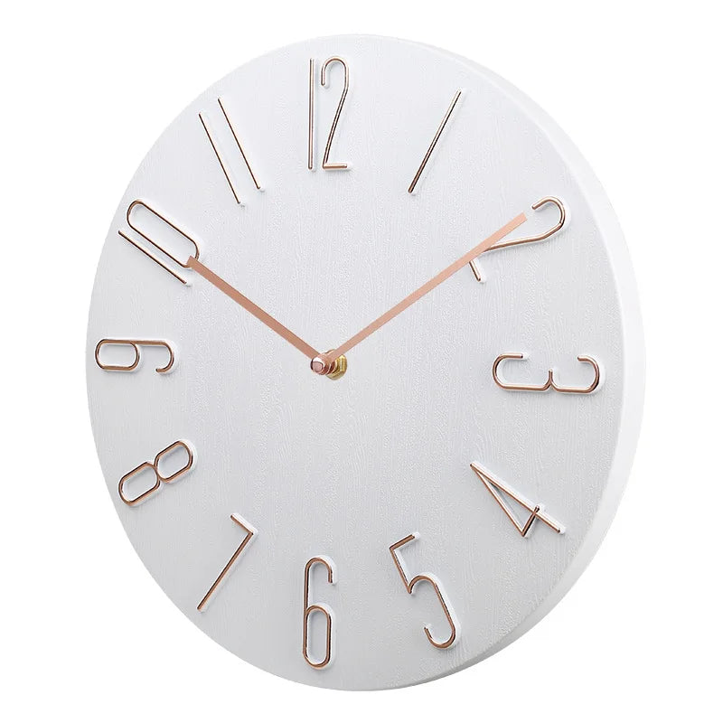 Wall clock living room household hanging fashion clock light luxury modern simple creative hanging wall ultra-quiet minimalist