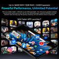 Blackview OSCAL PAD 100 Tablet PC 12'' 2K FHD+ IPS Tablet Android 15 Unisoc T615 36GB(12+24) RAM 256GB ROM 4G LTE 9000mAh GPS
