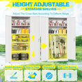 Metal Storage Cabinet, Garage Cabinet with Doand Shelves Lockable Steel Multiunctional Cabi, White ile Cabior Home, Oice, Garage