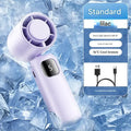 JPNPL 3000mah Electric Fan Portable Turbo Fan Rechargeable Cooling Handheld Desktop Dual-Purpose Air Conditioner for Camping