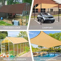 2x2m/2x4m Black Sun Shade Net Beige Shading UV Protection | SAMAG