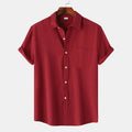 New 9 Color Men's Solid Striped Shirt Summer Fashion | SAMAG
