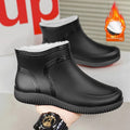 Men's Winter Fleece Lined Rain Boots Warm Cotton Work Safety Rubber Boots Outdoor Fishing Water Shoes Special for Delivery Ri...