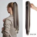 Synthetic Claw Clip On Ponytail Extension 22Inch Long Straight Wavy Ponytail Hair Ponytail With Claw Clip On Ponytail For Women