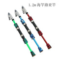 2m Kids Portable Telescopic Fishing Rod Reel Combo Kit With Simulated Soft Lures Storage Bag For Beginner Freshwater Saltwater