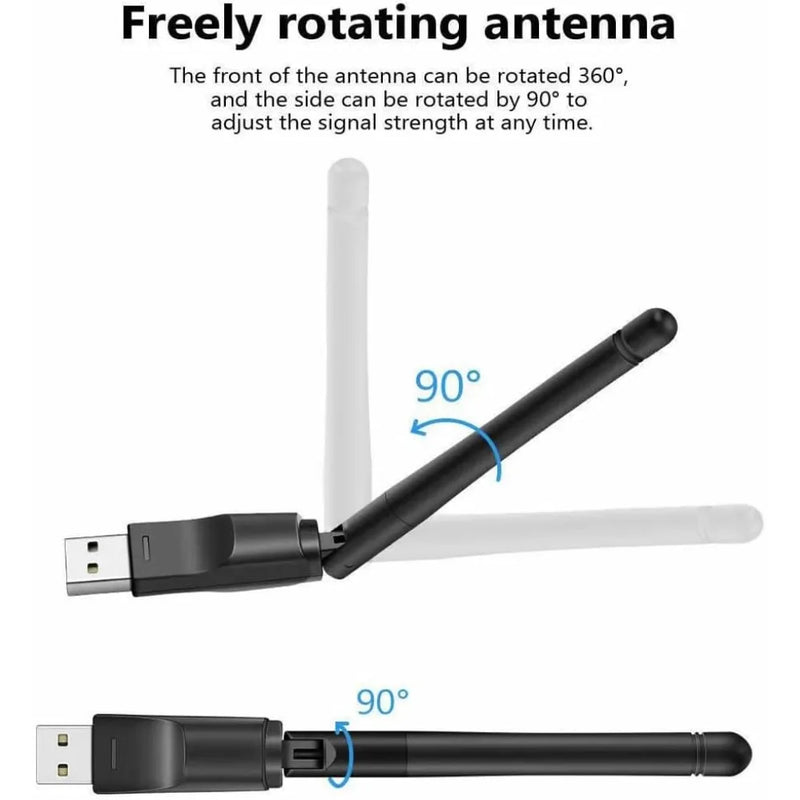 150Mbps Wireless Network Card MT7601 Mini USB WiFi Adapter LAN Receiver Dongle Antenna 802.11 B/g/n for - Visuel 2 | SAMAG