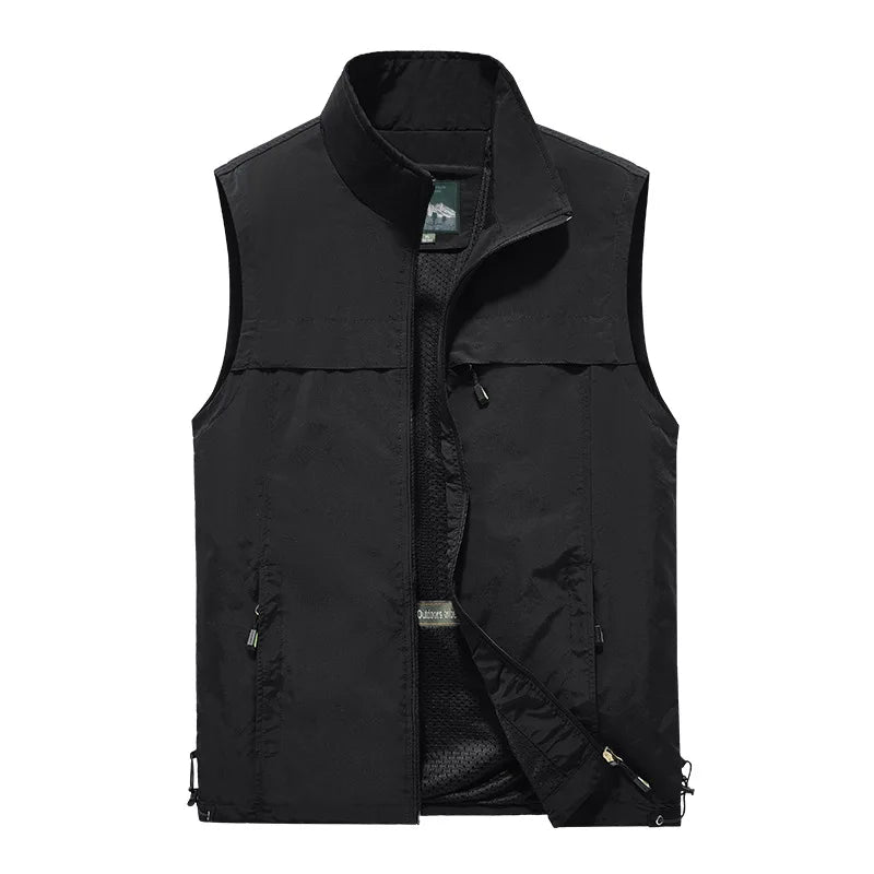 Vest Men's Outdoor Vest Casual Spring and Autumn Thin Middle-aged and Elderly Photography Fishing Vest