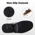 Fitville Men'S Business Leather Shoes Wide Toe Box  Casual Oxford Shoes  Lightweight Non-Slip Water-Repellent For Swollen Feet