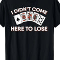 Men's And Women's Retro Texas Hold'em Poker T - Shirt - of Spades & Card Suits Graphic Tee, Machine Washable Round | SAMAG
