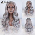 Noble 13x4 Lace Front Wig Synthetic 28 inch Long wavy ombre blonde Wigs For Women Ombre Lace Front Wig Synthetic Lace Front Wig