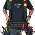 MELOTOUGH 26-Pocket Pro Framer's rig Combo Apron Tool Belt and Heavy Duty Padded Suspenders with Magnetic Desinger(Yellow)