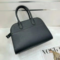 Women Genuine Leather Boston Bag Large Capacity Tote Handbag Soft Cowhide Vintage Shoulder Crossbody Fashion Top Handle Purse 32