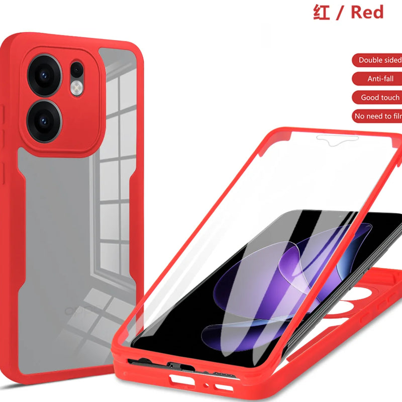 Full Body Protection Shockproof Case for OPPO Reno 13F 13FS 5G Reno 14 Pro Reno15 Protective Cover Clear Fundas Coque Capa