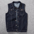 Large size men's denim vest plus size stretch sleeveless top loose waistcoat motorcycle waistcoat jacket 6XL 7XL 8XL men vests