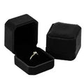 Huitan Velvet Box for Rings/Earrings/Necklaces/Bracelets Simple Classic Engagement Wedding Packaging - Visuel 14 | SAMAG