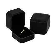 Huitan Velvet Box for Rings/Earrings/Necklaces/Bracelets Simple Classic Engagement Wedding Packaging - Visuel 14 | SAMAG