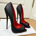 Extreme 16cm Thin High Heels Peep Toe Stiletto Pumps Sexy Catwalk Model Drag Queen Photography Unisex Fashion Party Dress Shoes