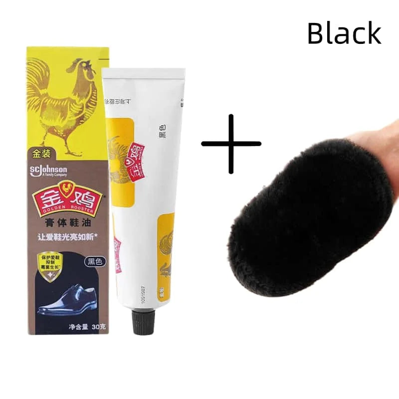 New 30g Black Brown Natural Shoe Polish Kit Shoe Brand Shoe Polish Cream Eraser Leather Care Shoe Care Cream Shoe Accessories