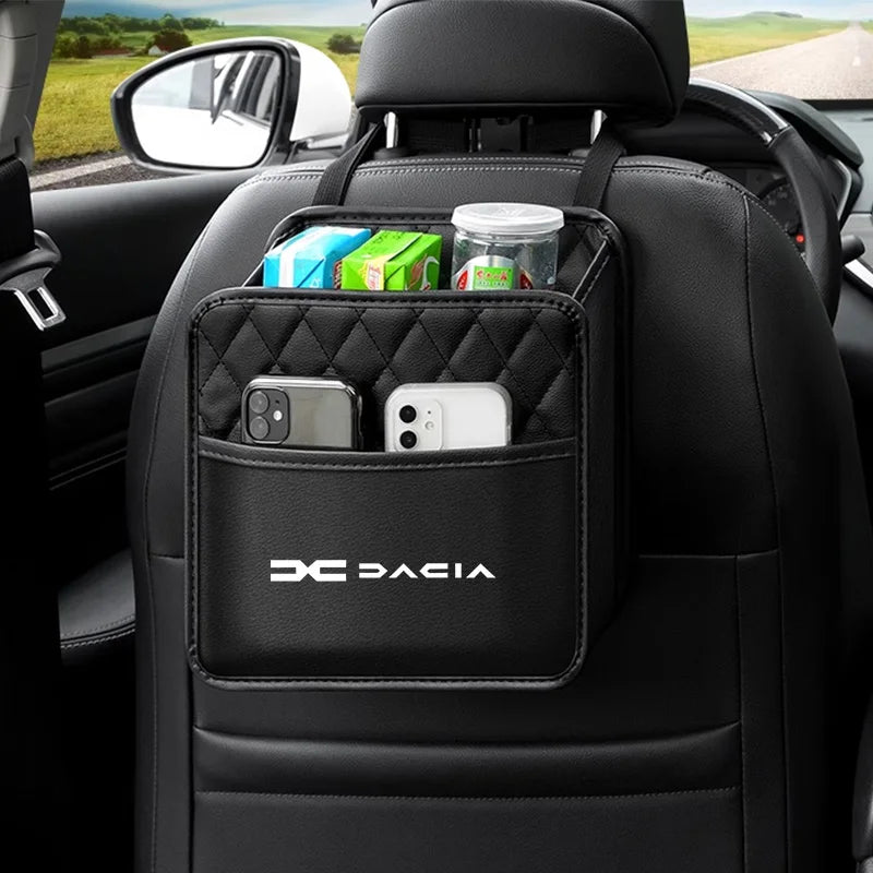 Car Seat Storage Bag Tissue Water Cup Pockets Stowing Tidying For Dacia Logan Sandero Duster Spring Jogger Solenza Largus Dokker