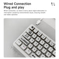 AJAZZ AK690 65% Mechanical Keyboard Wired USB Plug and Play Full-key Hot-Swap Mixed Light 68 Keys Gaming Keyboard for Laptop PC