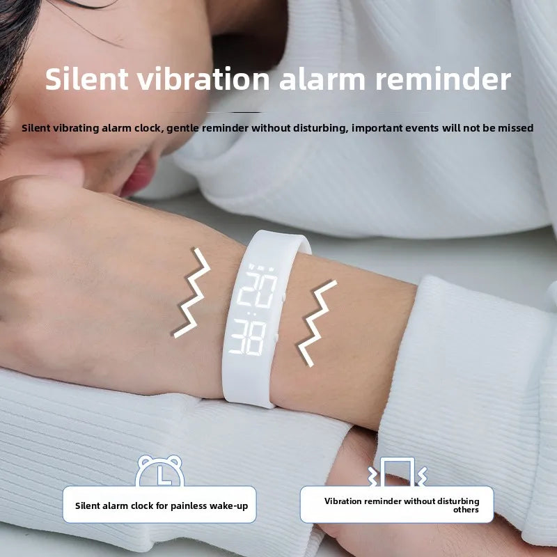 Casual Fashion Digital Watch Male Female Middle High School Student Waterproof Silent Vibration Alarm - Visuel 3 | SAMAG