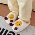 Winter Warm Indoor Slippers, Non-Slip Cotton Slippers, Cute Fried Egg Winter New Plush Home Shoes, Women's Slippers