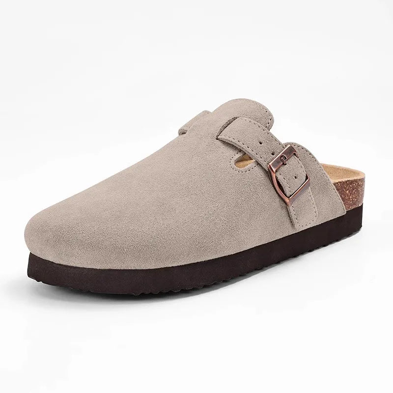 Evshine Women's Fashion Cork Clogs Sandals with Arch Support Lady Retro Mules Men Retro Potato Shoes Cork Footbed House Slippers