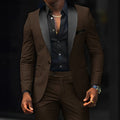 Men's slim-fit Suit 2-piece Wedding Groom Tuxedo Shawl | SAMAG