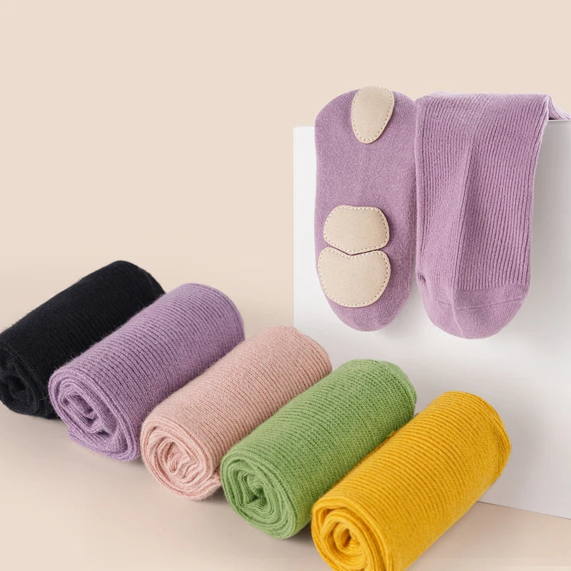 Unisex Kids & Adults Crew Length Non Slip Grip Dance Socks Girls Breathable Socks for Ballet Modern Yoga Dance Training