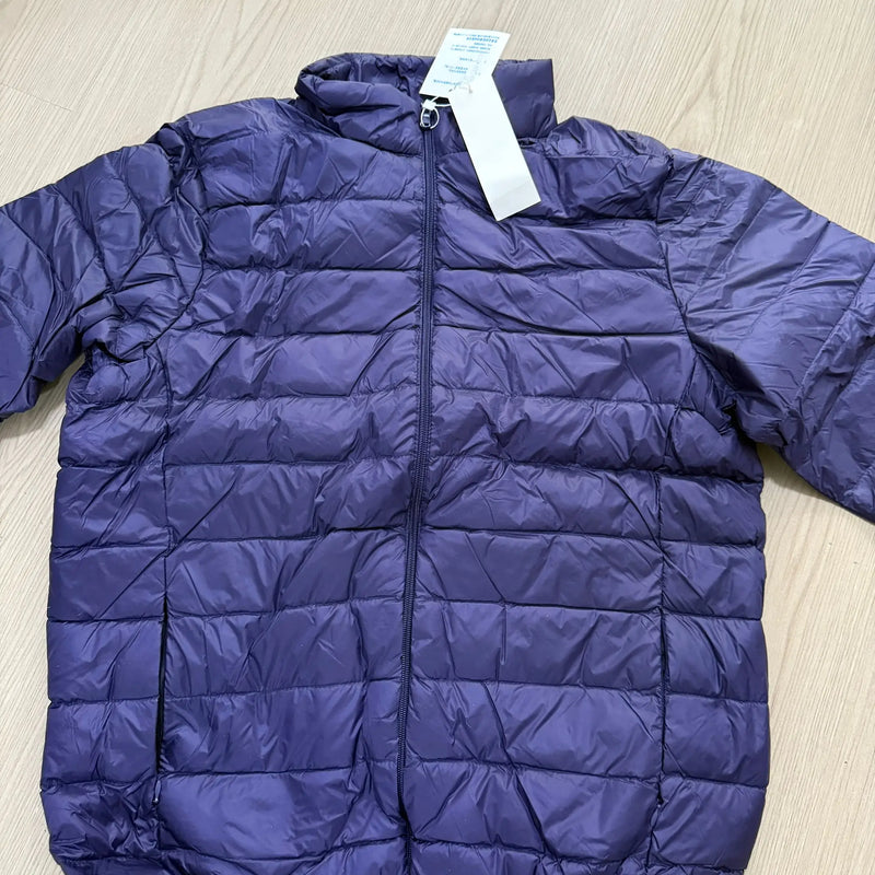 0-10℃ Men's Winter Jacket Ultra Light Duck Down Jackets Portable Hooded Puffer Feather Thin Parkas Windproof Outerwear Coat 5XL