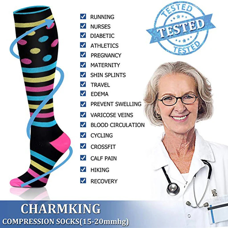 Compression Socks Running Men's Sports Anti Fatigue Pain | SAMAG