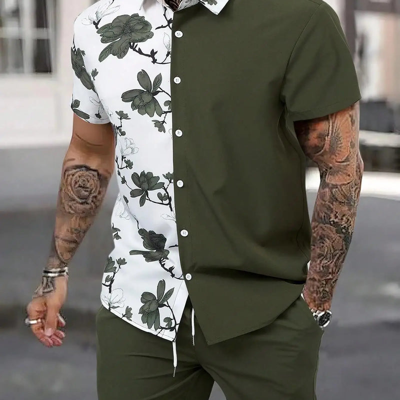 Men's Shirt Summer Fashion Design Short Sleeve 3D Print | SAMAG