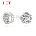 Genuine 18K Gold Moissanite Stud Earrings 2ct Diamond Earrings Classic Trendy for Women Wedding Gifts Fine Jewelry