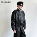 LUZHEN 2025 Winter New Original High Quality Faux Fur Liner Warm Parka Jacket Men's Fashion Handsome Leather Padded Coat JY5697