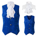 Men's Vest Gentleman Retro Medieval Elegant Renaissance Steampunk Inner Wear Gothic Jacquard Short Vest Single-breasted Business