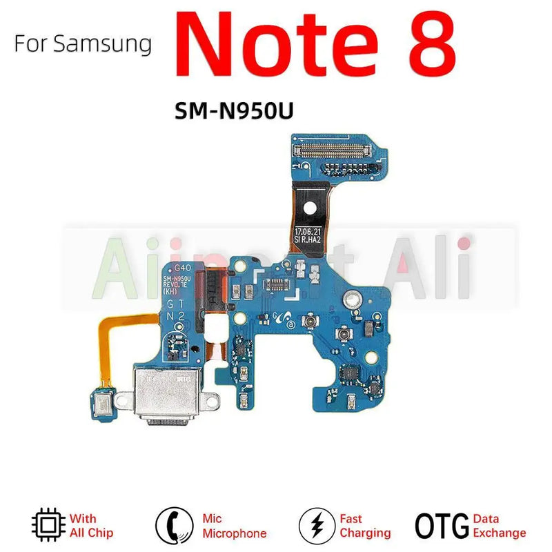 AiinAnt Mic Charger USB Dock Fast Charging Port Flex Cable For Samsung Galaxy Note 5 8 9 N950F N950N N950U N960F N960N N960U