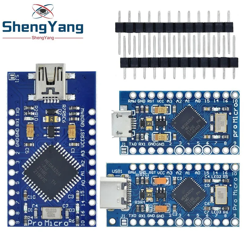 TZT MICRO/MINI/TYPE-C USB ATMEGA32U4 Module 5V 16MHz Board For Arduino ATMEGA32U4-AU/MU Controller Pro-Micro Replace Pro Mini