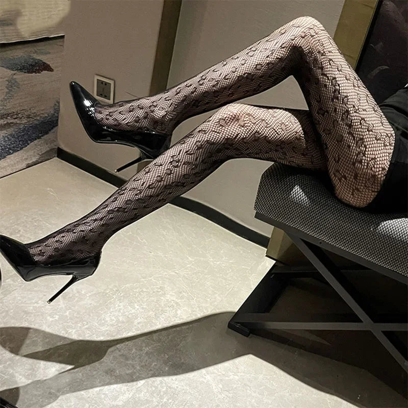 Sexy Women Fishnet Stockings Japanese Style for Girl Tights Lingerie Female Mesh Tight Socks Sheer Pantyhose Fish Net Stockings