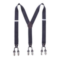 Mens Fashion Suspenders Adjustable Elastic Trouser Braces 3.5cm Wide Y - Back 6 Metal Clips Strap Belt - Visuel 2 | SAMAG