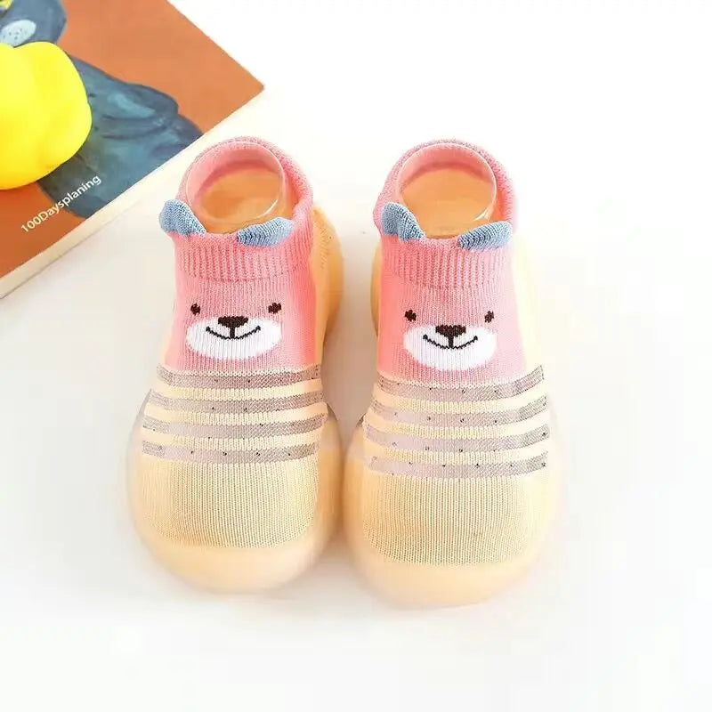 2026 New Baby Socks and Shoes Colorful Cute Children's Soft Soled Rubber Shoes for Boys and Girls Toddlers' Walking Shoes
