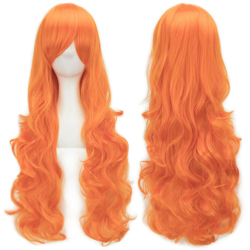 Soowee Curly Long Synthetic Hair Green Wig Hairpiece Pink Black Party Hair Cosplay Wigs for Women